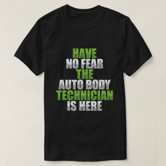 Geen angst voor automatische computertechnicus die t-shirt (Design voorkant)