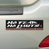 Geen angst voor limieten bumper sticker (Op auto)