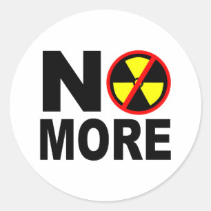 Geen antinucleaire protestslogan meer ronde sticker