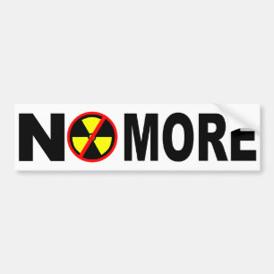 Geen antinucleaire slogan-Bumpersticker meer Bumpersticker