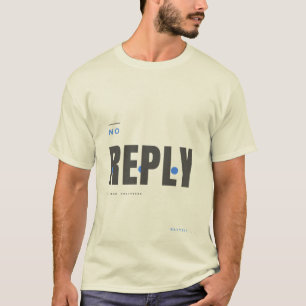 Geen Antwoord Tech Typografie Ontwerp T-shirt
