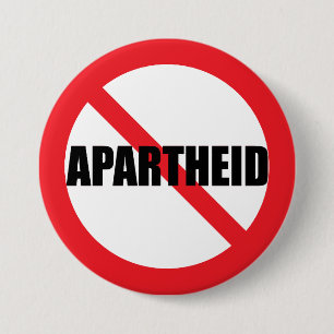 "GEEN APARTHEID" PINBACK BUTTON
