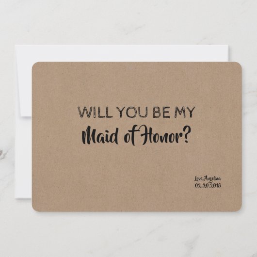 Geen arm en been kosten grappig bruidsmeisje voors kaart (Achterkant)