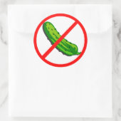 Geen augurk ronde sticker (Tas)