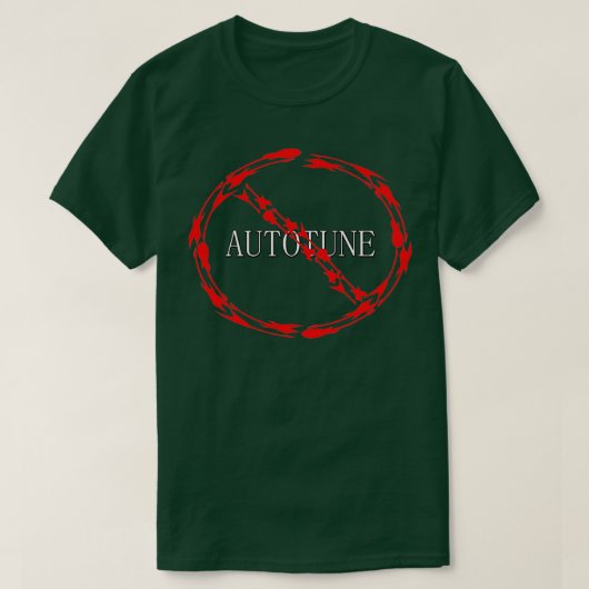geen autotune t-shirt (Design voorkant)