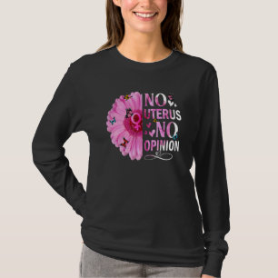 Geen baarmoeder geen mening Vrouwenrecht Feministe T-shirt