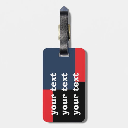 Geen Bagagelabel voor uw tas (Achterkant verticaal)