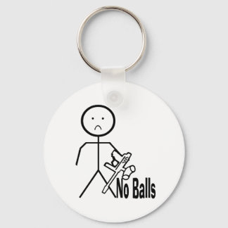 Geen ballen sleutelhanger