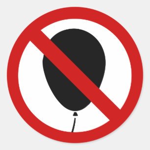 GEEN ballon ⚠ Thai Sign ⚠ Ronde Sticker