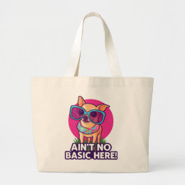 Geen basis hier! Chihuahua-Tas Grote Tote Bag
