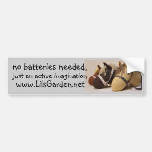 geen batterijen nodig bumpersticker