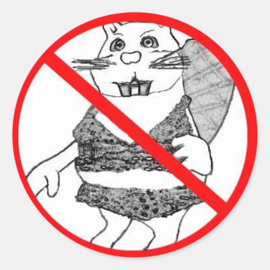 Geen Beaver sticker (Voorkant)