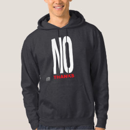 Geen bedankt zwart hoodie