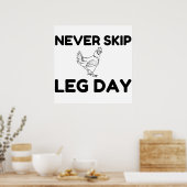 Geen been-dag overslaan poster (Keuken)