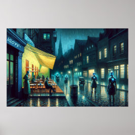 'Geen behoefte aan kunst' (Café Terrace Noir) Poster