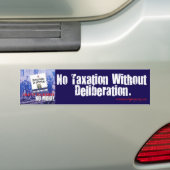 Geen belasting zonder levering bumpersticker (Op auto)