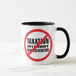 Geen belasting zonder vertegenwoordiging mok