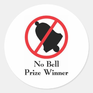 Geen Bell Prize Winnaar Ronde Sticker