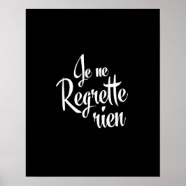 Geen betreurt Je ne Regrette Rien Poster
