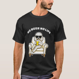 Geen Bier Geen Leven Speelgoed Poodle Grappige Hon T-shirt