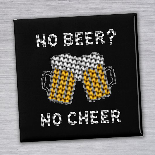Geen bier nr. Cpure Ugly Sweater Magneet