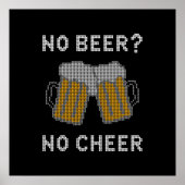 Geen bier nr. Cpure Ugly Sweater Poster (Voorkant)