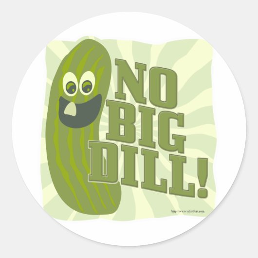 Geen Big Dill Ronde Sticker (Voorkant)