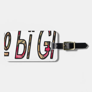 Geen Bigiji Text Art Print Bagagelabel