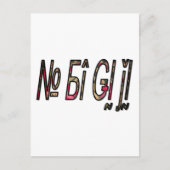 Geen Bigiji Text Art Print Briefkaart (Voorkant)