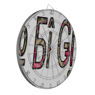 Geen Bigiji Text Art Print Dartbord