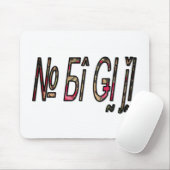 Geen Bigiji Text Art Print Muismat (Met muis)