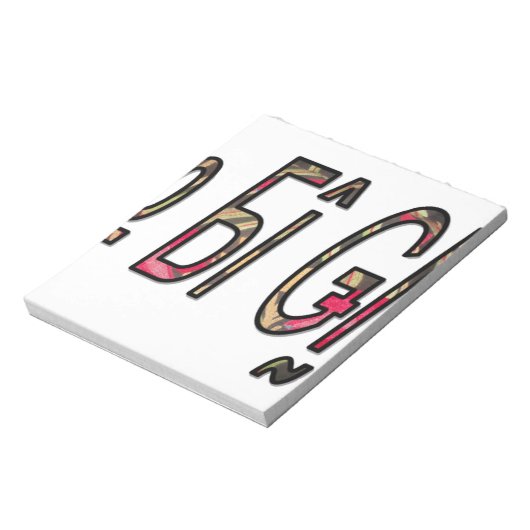 Geen Bigiji Text Art Print Notitieblok (Gedraaid)