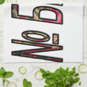 Geen Bigiji Text Art Print Theedoek (Gevouwen)