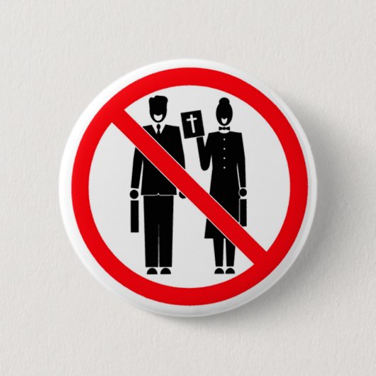 Geen bijbelduim ronde button 5,7 cm (Voorkant)