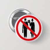 Geen bijbelduim ronde button 5,7 cm (Voorkant /achterkant)