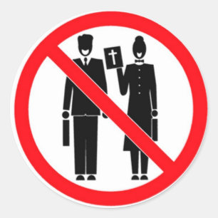 Geen bijbelduim ronde sticker