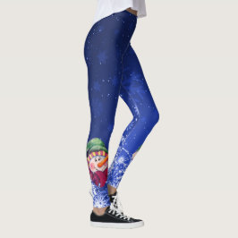 Geen blauwe sneeuwpop-leggings leggings