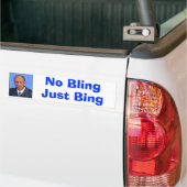 Geen Bling, gewoon Bing Bumpersticker (Op Truck)