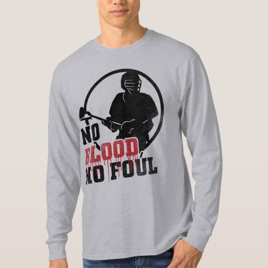 Geen bloed Geen Foul Lacrosse, LAX T-shirt (Voorkant)