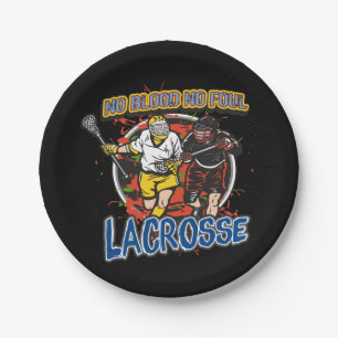 Geen bloed, geen rode lacrosse papieren bordje