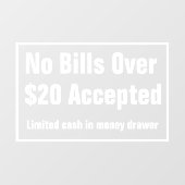 Geen bod van meer dan $20 dollar geaccepteerd Bepe Raamsticker (Vel)