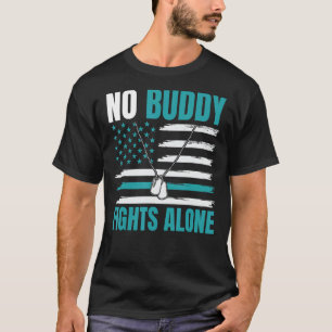 Geen boeddy vecht alleen militair zelfmoordbewustz t-shirt