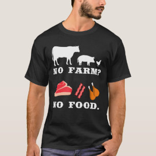 Geen Boerderij Geen voedsel voor landbouwers en la T-shirt