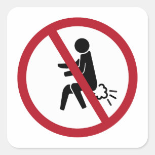 Geen boerenbord, Thailand Vierkante Sticker