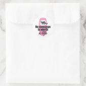 Geen boodschap is een leven waard ronde sticker (Tas)