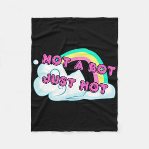 Geen Bot Alleen Hete Meisje Gamer Grafisch Schatti Fleece Deken
