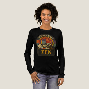 Geen Botten over Zen Hallowen Skeleton glas in loo Tri-Blend Shirt