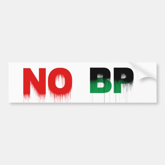 Geen BP Bumpersticker (Voorkant)