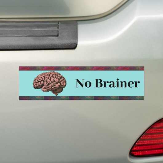Geen Brainer Bumpersticker (Op auto)