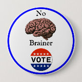 Geen Brainer Vote Button (Voorkant)